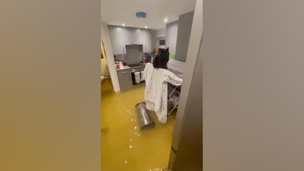 Flooded flat in Herne Bay