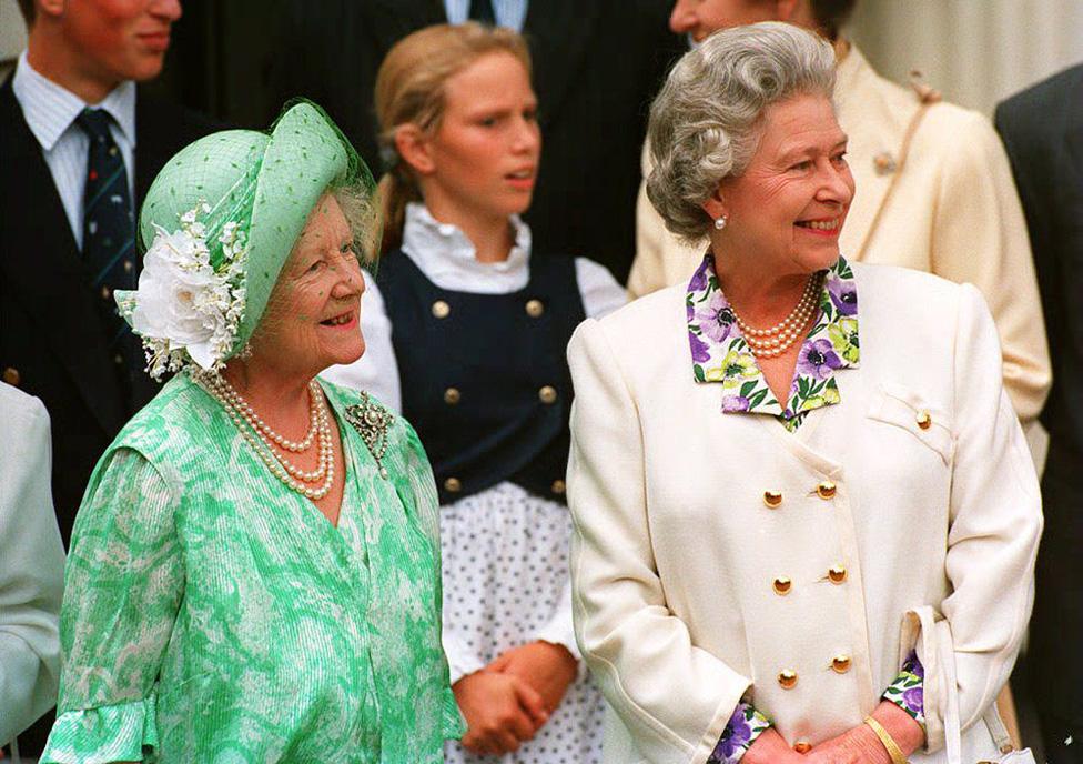 The Queen with her mother