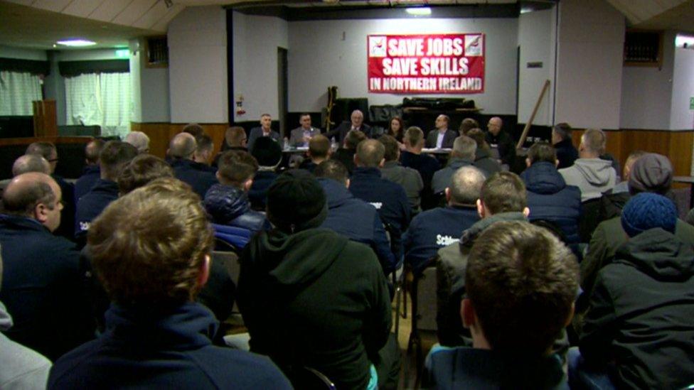 Workers at Schlumberger factory in Newtownabbey meet with politicians