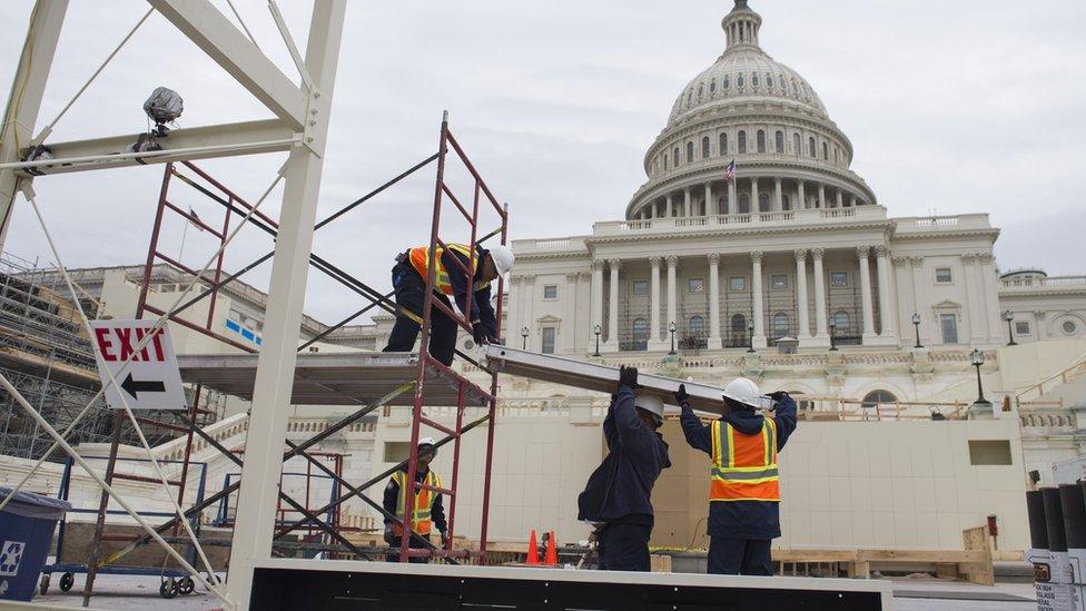 Capitol Hill prepares for Trump inaugauration