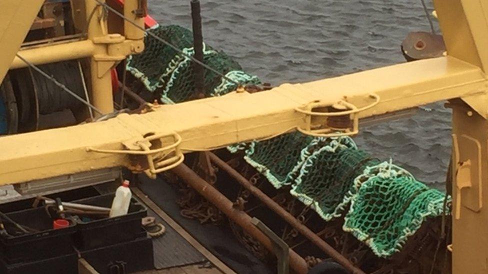 Scallop dredger Joanna in Aberystwyth harbour