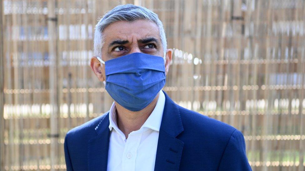 Sadiq Khan in mask