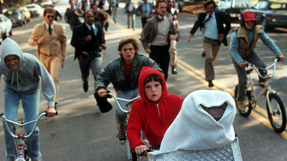 Scene from the film E.T