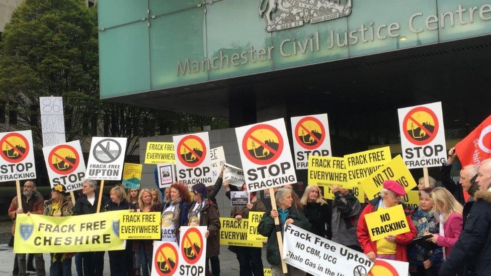 Protest outside court