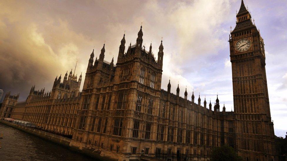 The Houses of Parliament in Westminster, central London