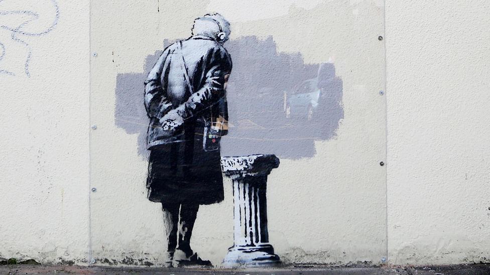 Art Buff, a Banksy drawing in Folkestone