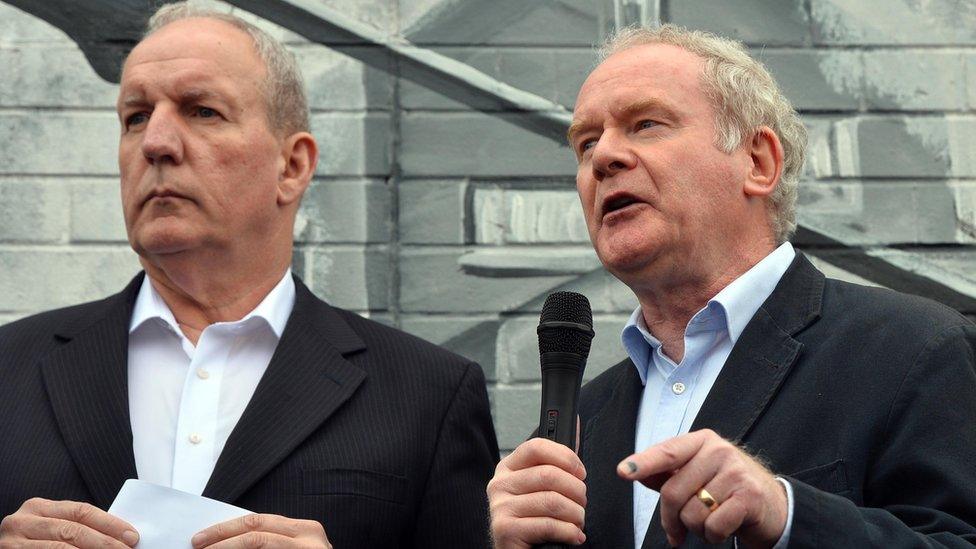 Bobby Storey and Martin McGuinness