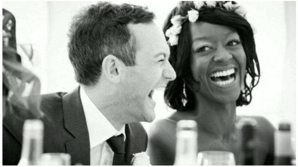 Wedding photo of Ben Brooks-Dutton and his wife Desreen