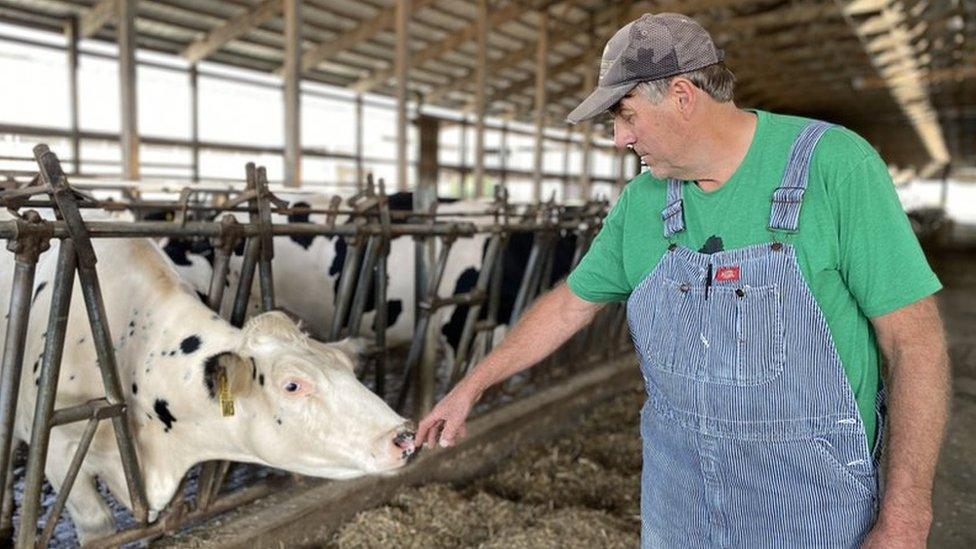 John Rosenow on his farm