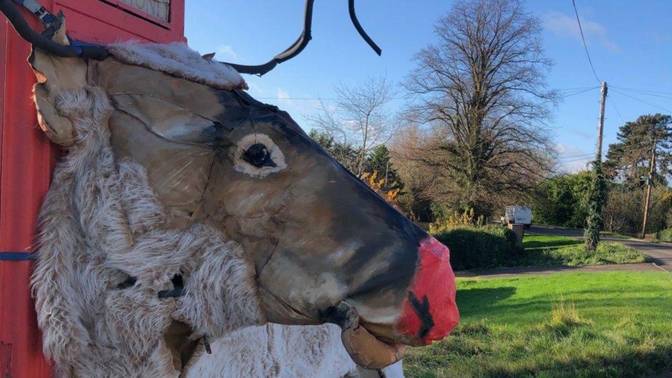 Reindeer phone box, Prickwillow