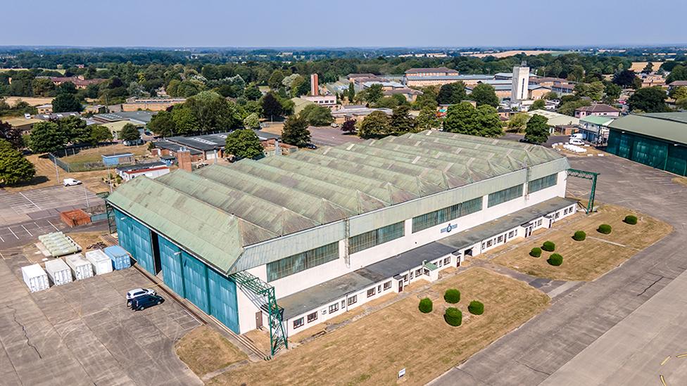 Temporary mortuary building on former RAF Coltishall site