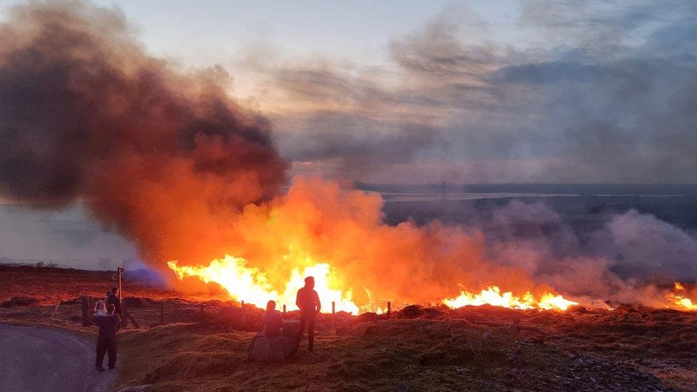 A fire in Cilgwyn