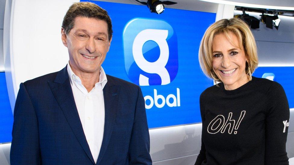 Jon Sopel and Emily Maitlis in the Global studio