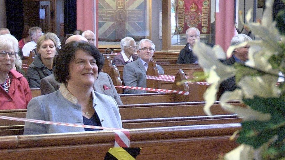 Arlene Foster at church