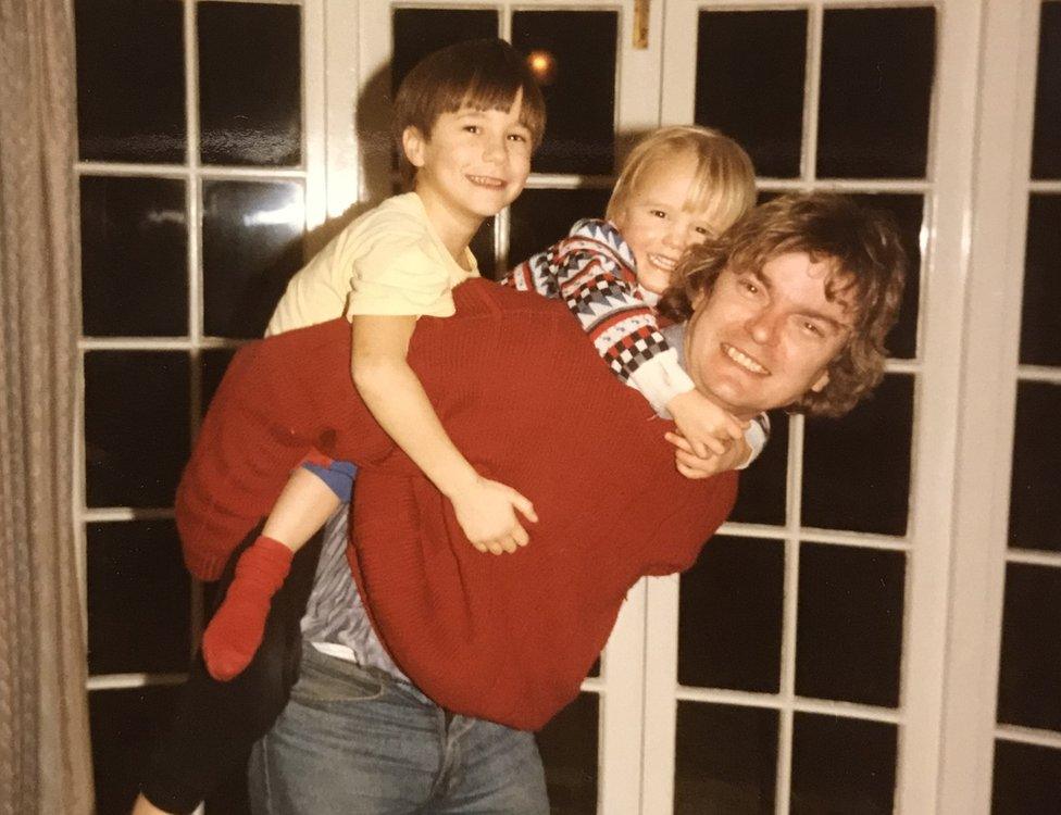 Richard Challen with his young family (undated)