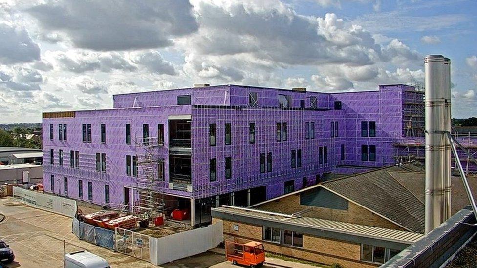 An outside view of the new surgical centre at Colchester Hospital