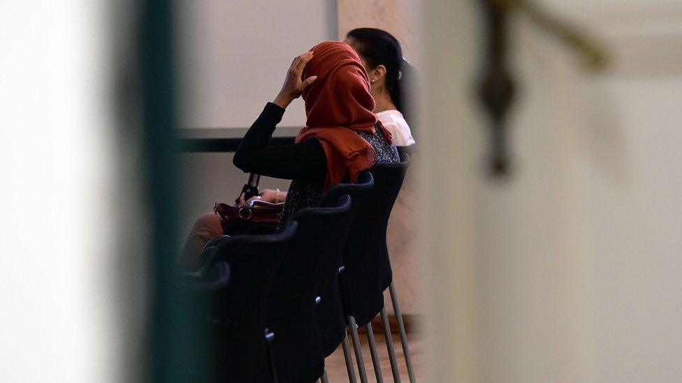 Refugee students are seen on their first day of study at the Central European University (CEU) in Budapest (17 September 2016)