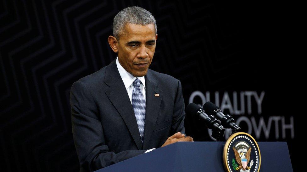 U.S. President Barack Obama holds a news conference at the conclusion of the Apec Summit in Lima, Peru November 20, 2016.