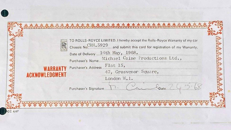 original warranty on Rolls Royce car