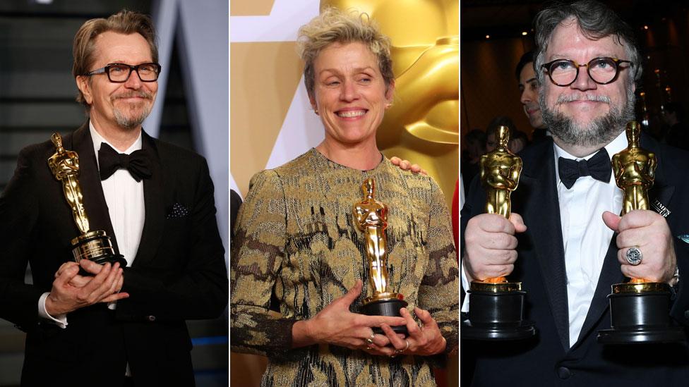 Gary Oldman, Frances McDormand and Guillermo del Toro
