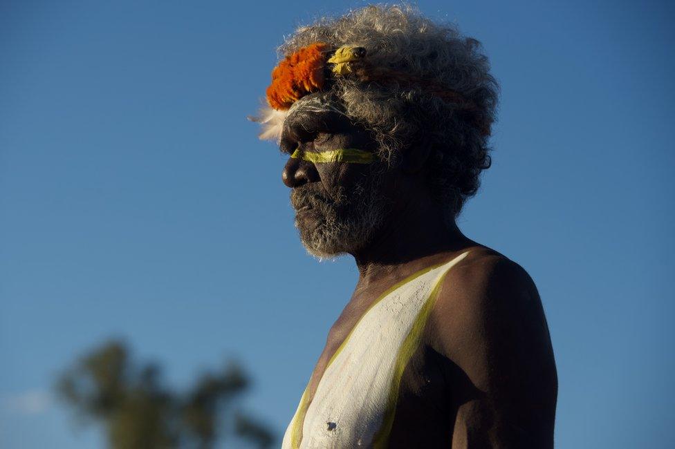 A community leader from Arnhem Land at the opening ceremony