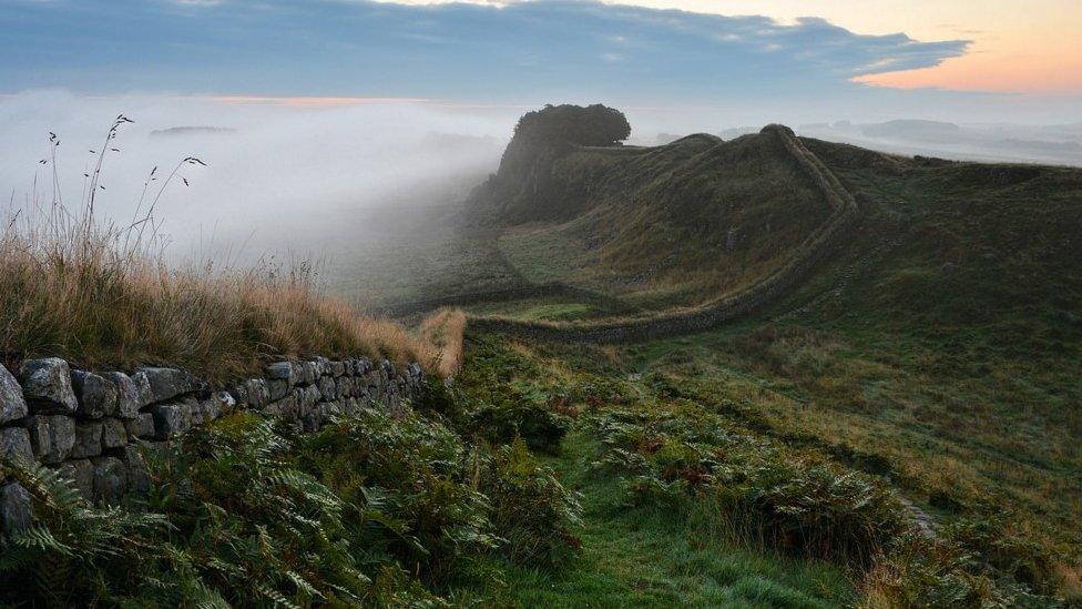 Hadrian's Wall at Cuddys Crag