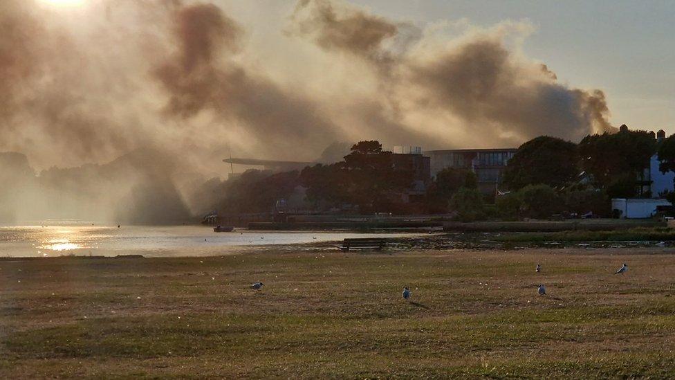 Smoke over Mudeford