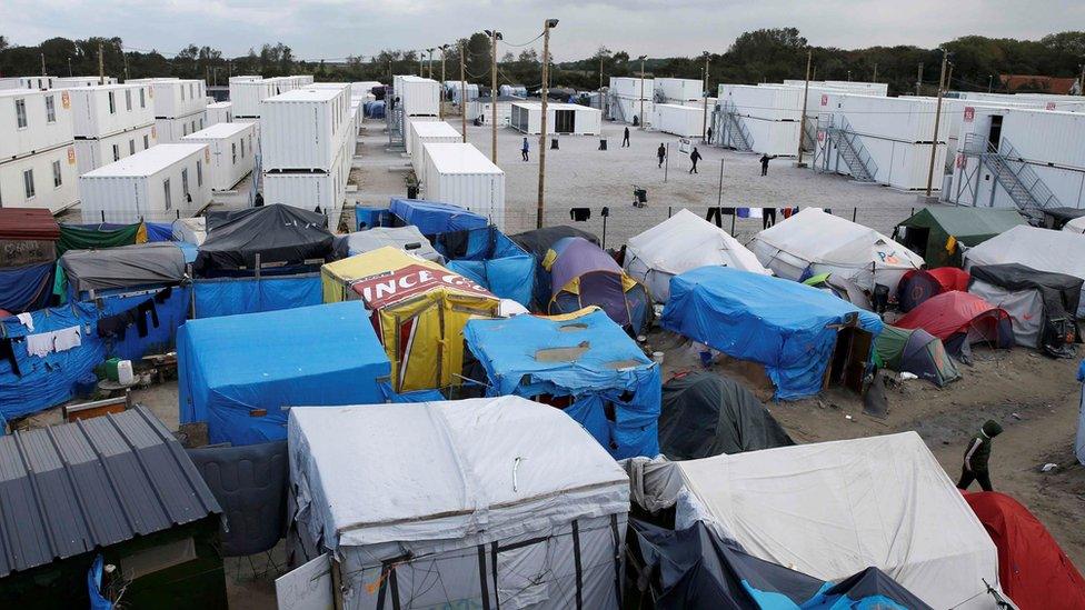 The 'Jungle' migrant camp in Calais