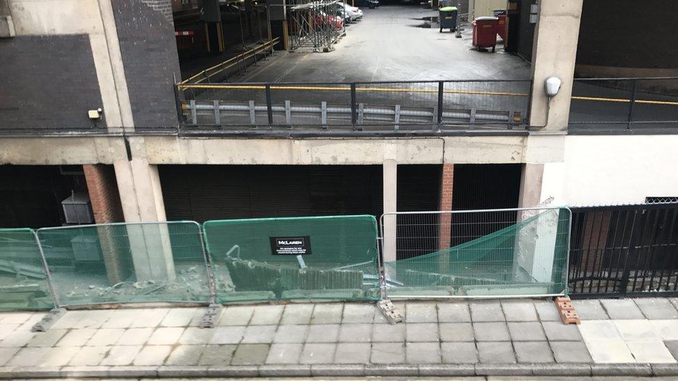 After the car park collapsed in Nottingham