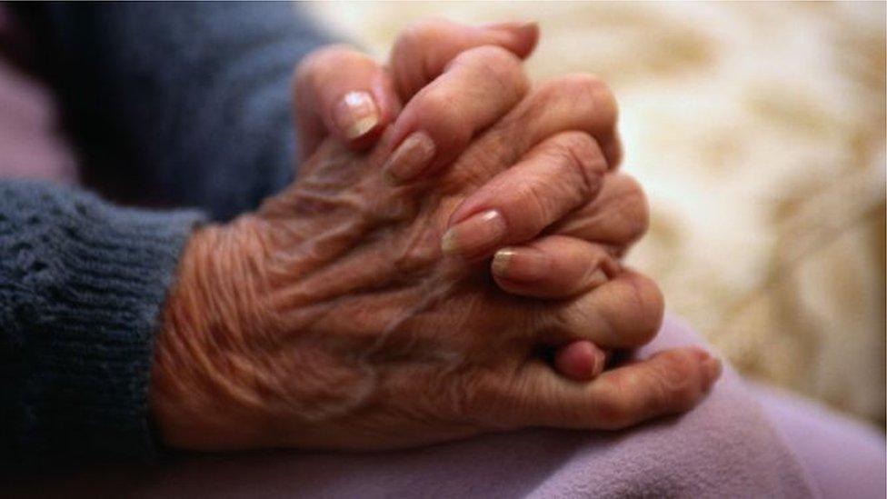 An older woman's hands