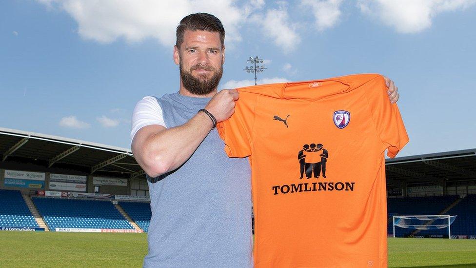 Michael Nelson after joining Chesterfield FC