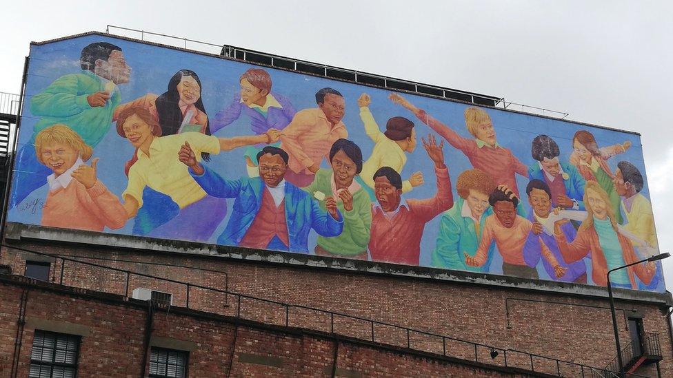 Children At Play mural in Brixton