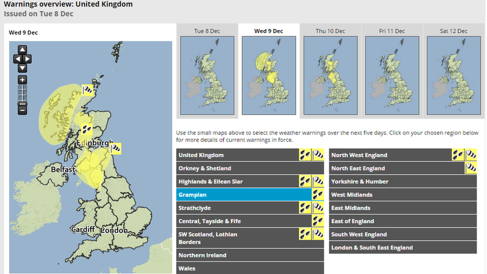 Weather warnings