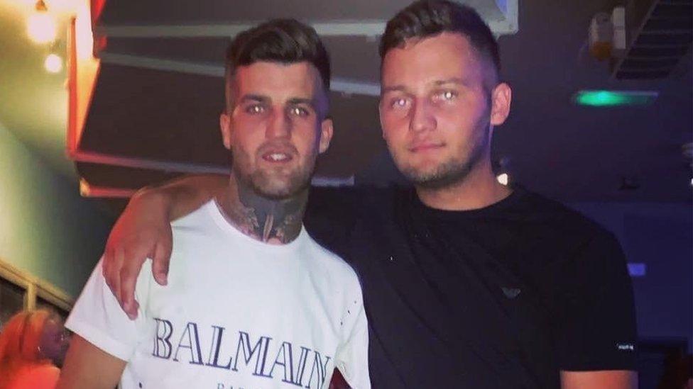 Kyle Barlow, left, pictured with his brother JayJay