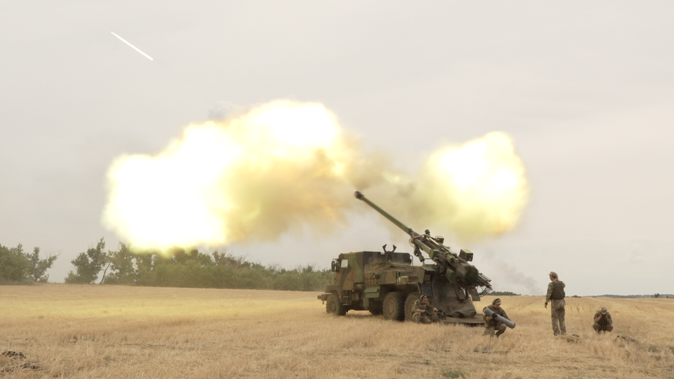 A French manufactured Caesar in operation in eastern Ukraine