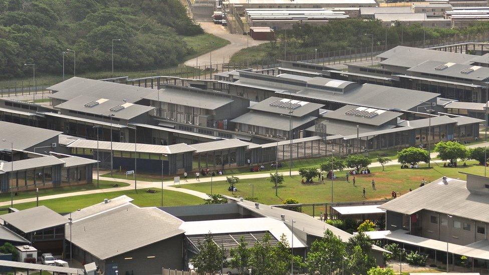 An aerial view of facilities at the Christmas Island detention centre