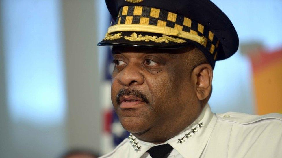 Chicago Police Superintendent Eddie Johnson at a news conference on 16 June.