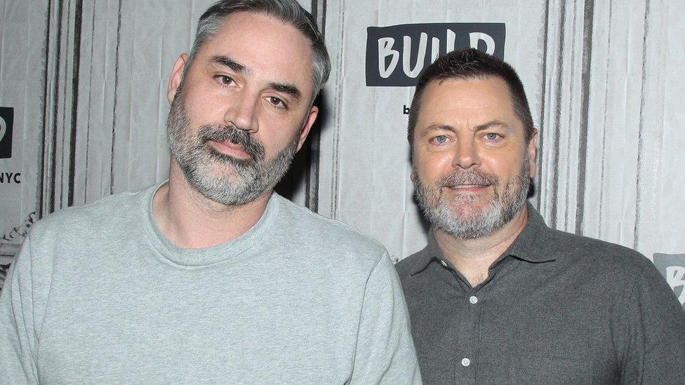 Alex Garland and Nick Offerman