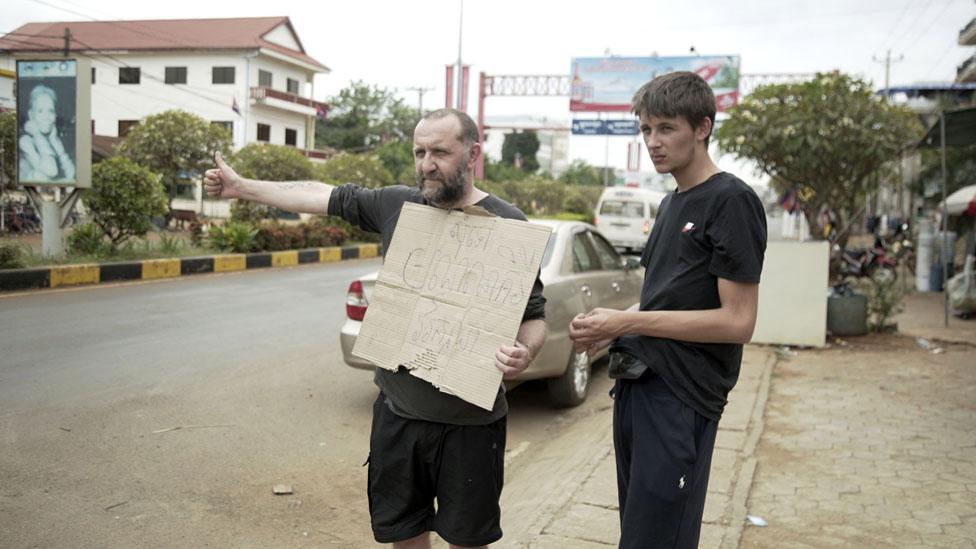 Darron and Alex in Cambodia