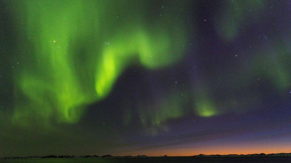 Northern lights in Greenland