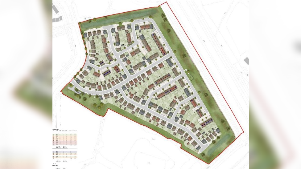 Diagram of the proposed homes on Kings Drive