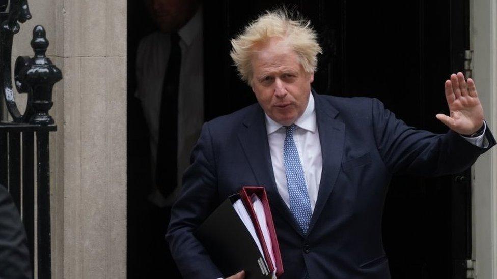 Prime Minister Boris Johnson departs 10 Downing Street, Westminster, London