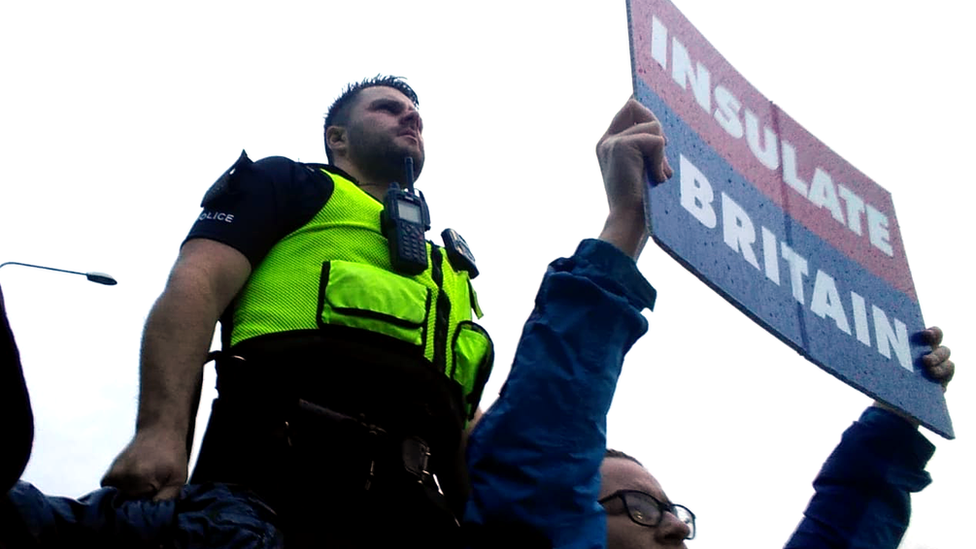 Insulate Britain protesters on the M25.