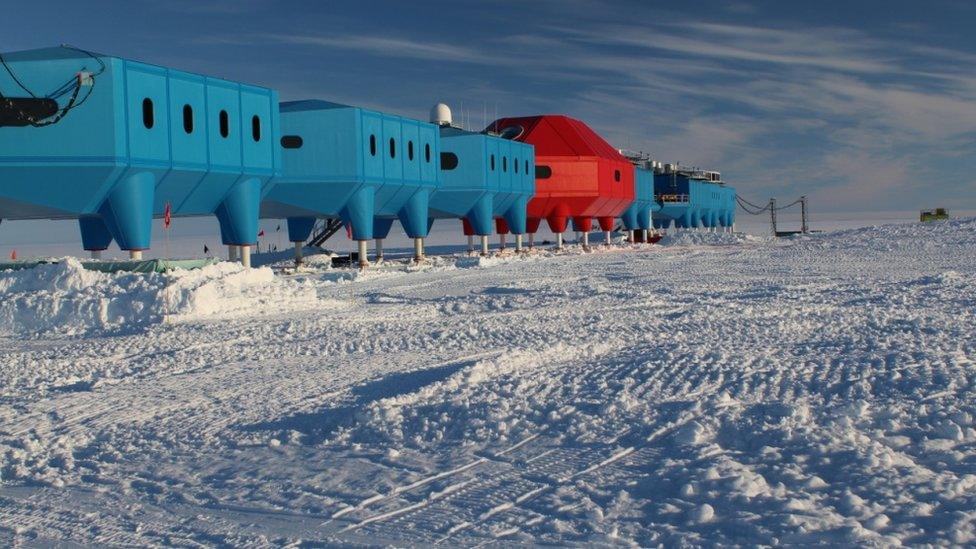 Halley station in sunshine