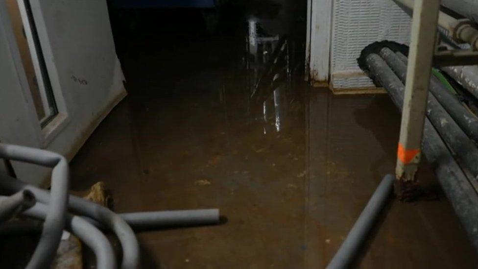 Flooded basement