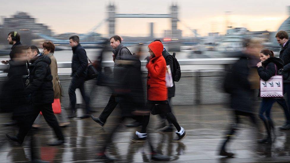 Commuters in London