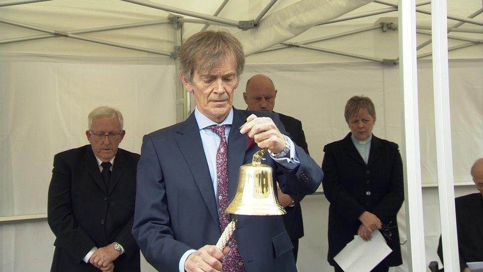 A bell was rung at the site of the Omagh bomb