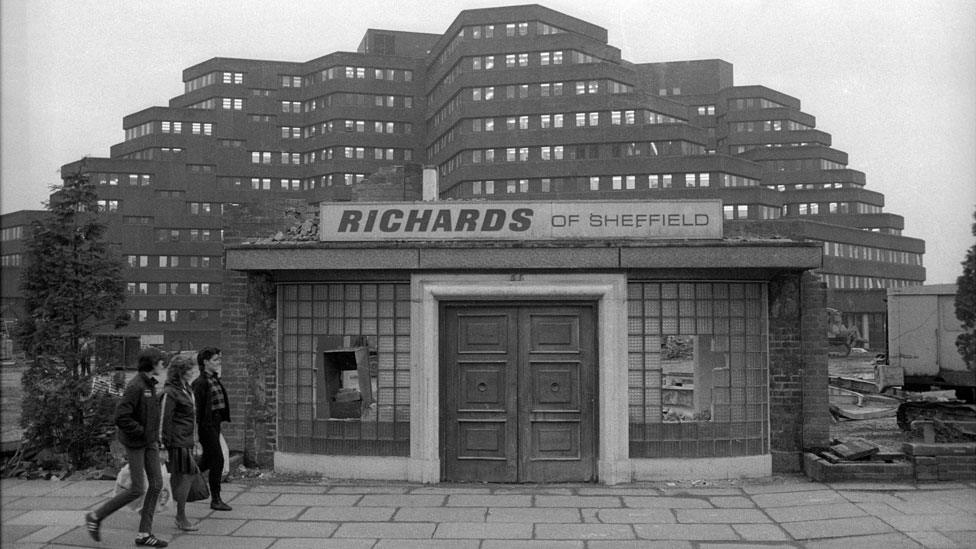 All that remained of Richards Cutlers, Charter Row, Sheffield after demolition