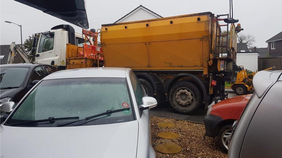 Blocked driveway in Probus