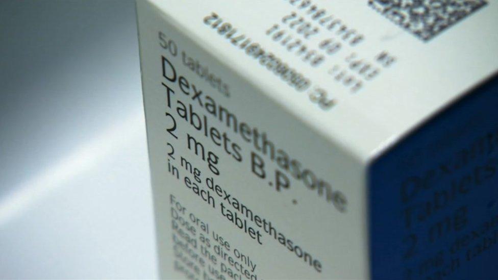 A box containing Dexamethasone